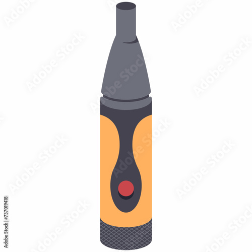Electric ear and nose hair trimmer vector cartoon illustration isolated on a white background.