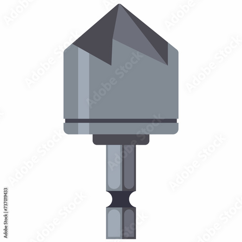 Countersink drill bit vector cartoon illustration isolated on a white background.