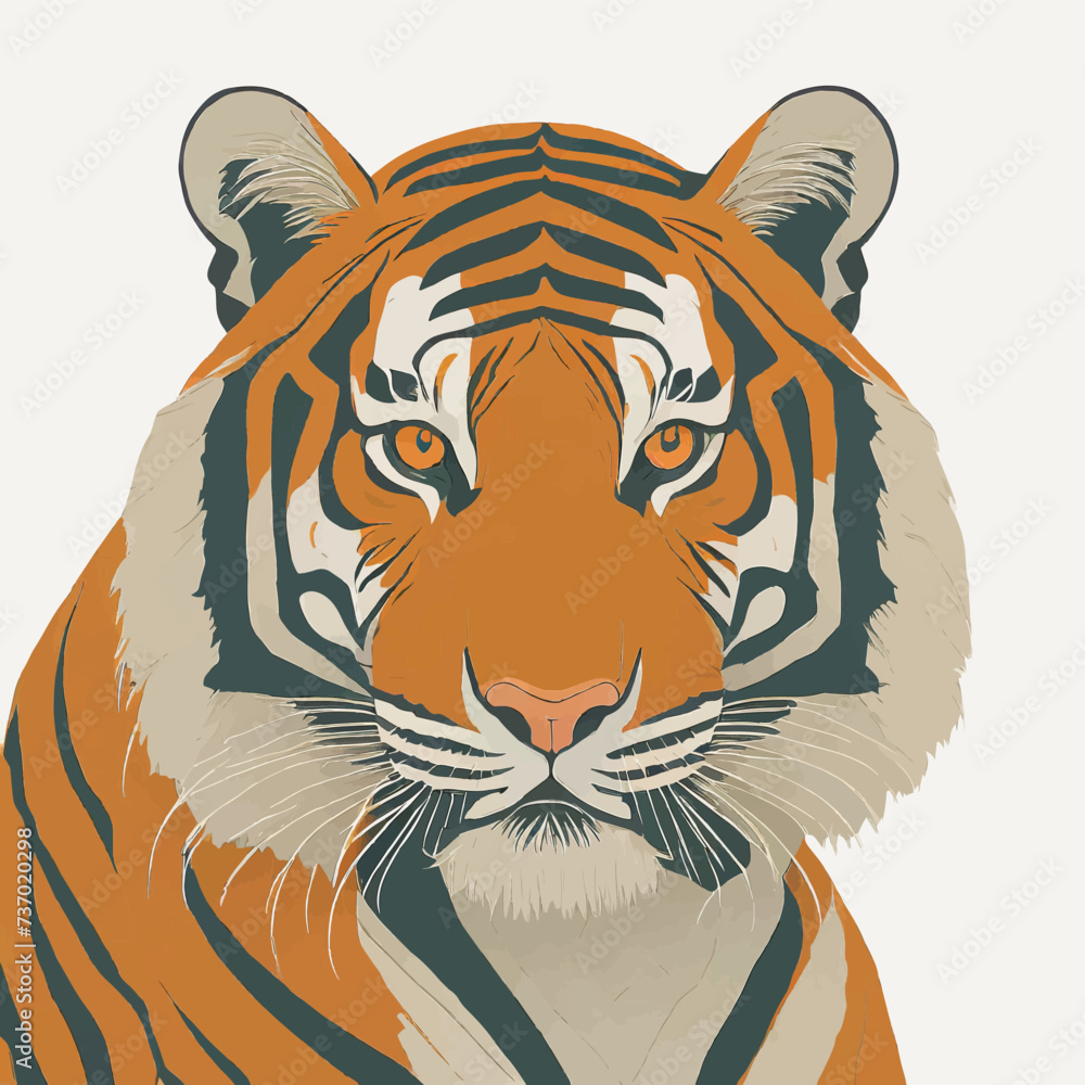 Tiger logo on a white background