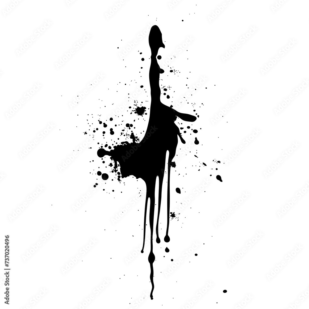 Black paint splash, isolated. Black paint splash, isolated.