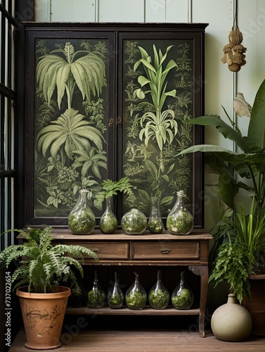 Victorian Greenhouse Botanicals: Enchanting Wild Plants Wall Art in Victorian Style