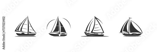 Sailboat icon set. Vector illustration design.