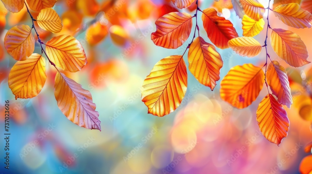 Autumn leaves. Generative AI