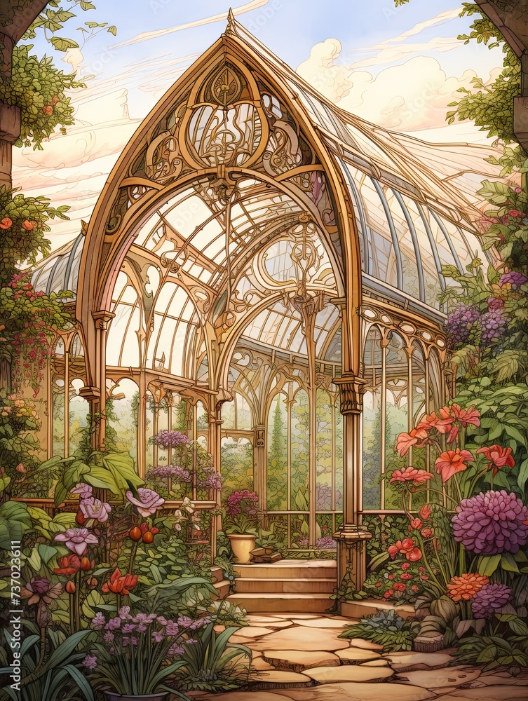 Victorian Greenhouse Botanicals: A Modern Landscape Blending Victorian Elegance with Contemporary Charm Victorian Greenhouse Botanicals: A Modern Landscape Blending Victorian Elegance with Contemporary Charm