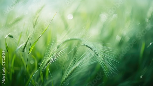 Blurred summer grass. Generative AI