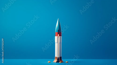 Concept image of pencil as rocket