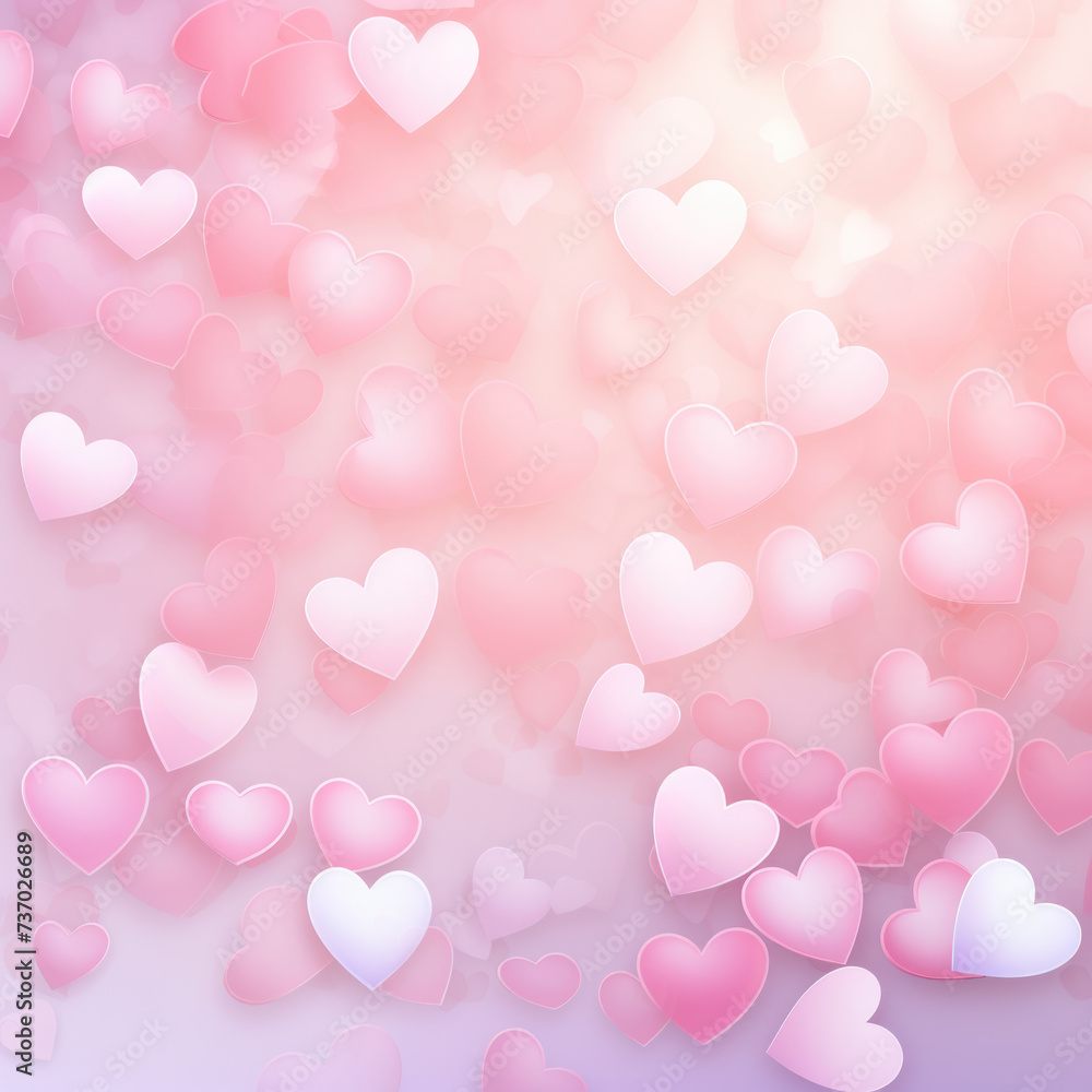 Pink hearts background