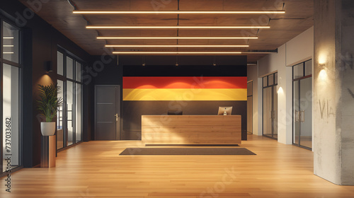 Germany flag against a neutral background 