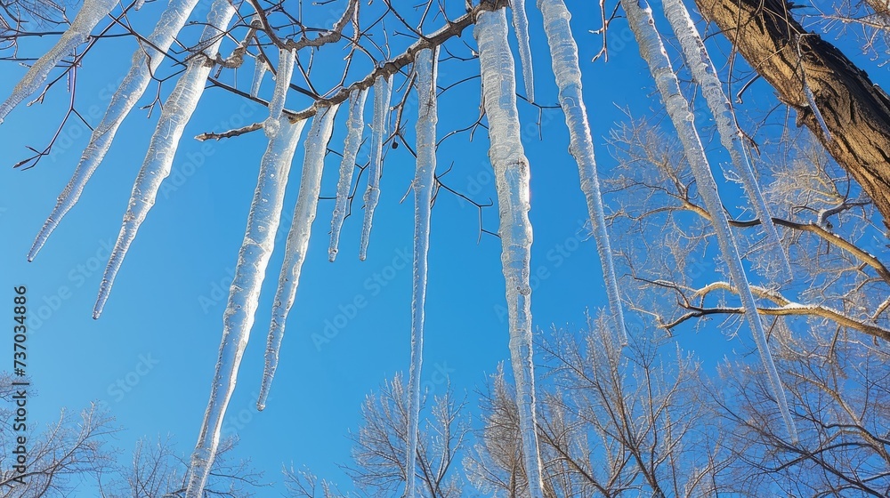 Melting icicles. Generative AI Melting icicles. Generative AI