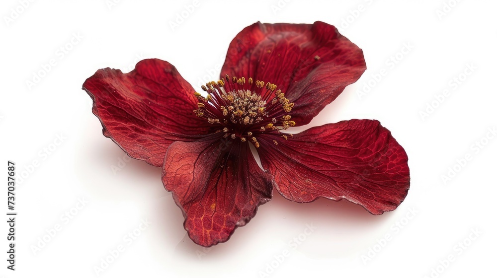 Red Helenium flower. Generative AI