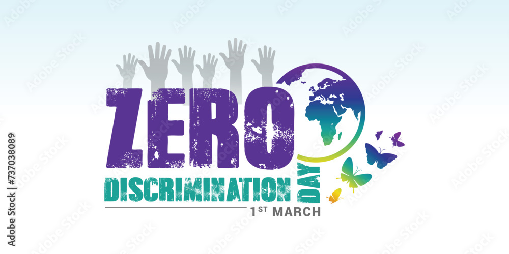 Zero Discrimination Day 1 March. Vector graphic of Zero Discrimination Day good for Zero Discrimination Day celebration, we celebrate the right of everyone to live a full and productive life Zero Discrimination Day 1 March. Vector graphic of Zero Discrimination Day good for Zero Discrimination Day celebration, we celebrate the right of everyone to live a full and productive life