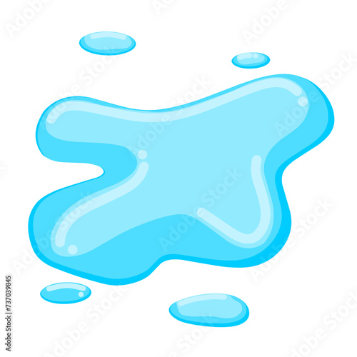Water spill vector illustration isolated on white background.