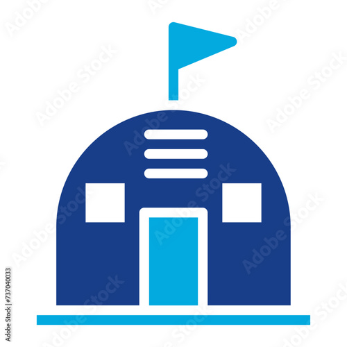 Bunker icon vector image. Can be used for Science Fiction.