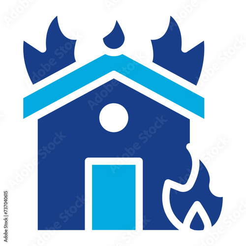 Burning House icon vector image. Can be used for Prison.