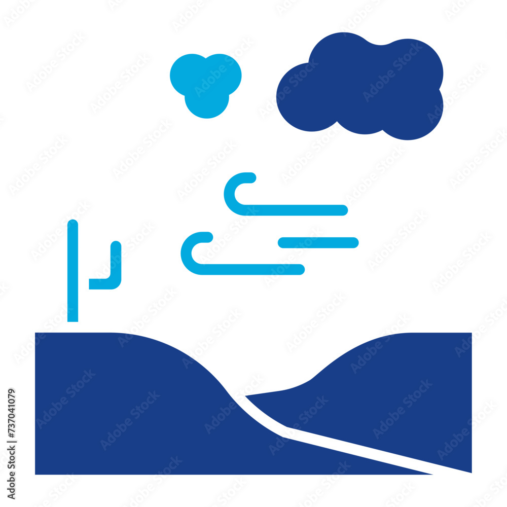 Sandstorm icon vector image. Can be used for Natural Disaster.