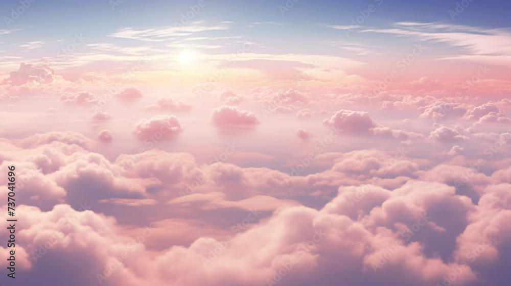 Background pink clouds