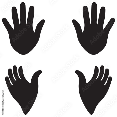 Hand set collection flora design vector art.