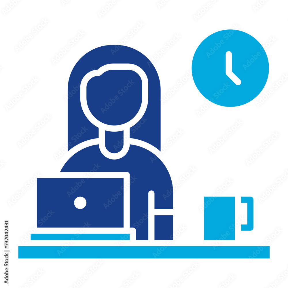 Working Woman icon vector image. Can be used for Women.