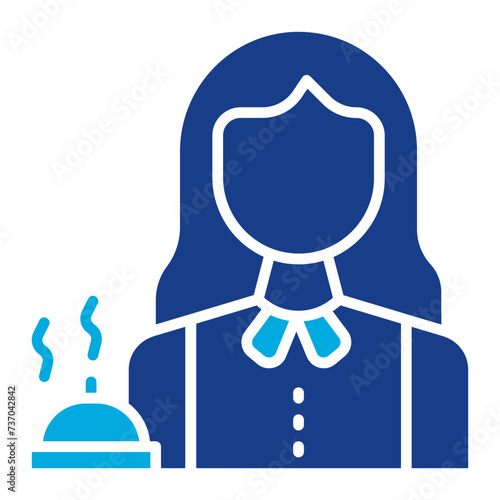 Waitress icon vector image. Can be used for Women.