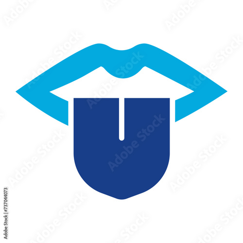Tongue icon vector image. Can be used for Human Anatomy.