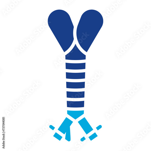 Trachea icon vector image. Can be used for Human Anatomy.