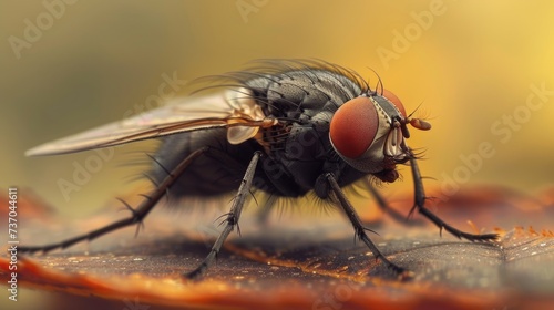 Zambian housefly. Generative AI © Roman