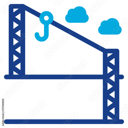 Zip Line icon vector image. Can be used for Outdoor Fun.
