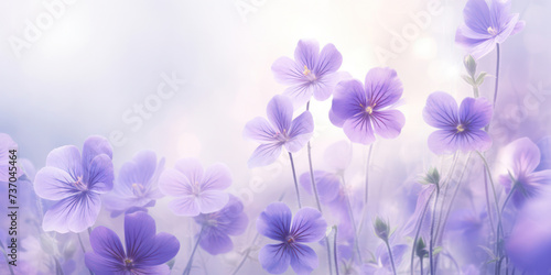 Purple Delight: A Vivid Floral Symphony of Spring Blooms and Delicate Petals in a Meadow of Wild Beauty