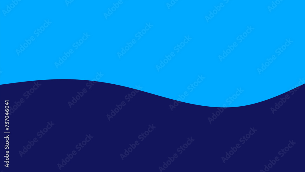 Two Tone of Blue Colors Splitting by a Smooth Line Background Wallpaper
