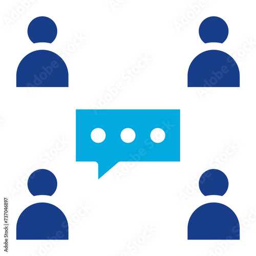 Socializing icon vector image. Can be used for Networking.
