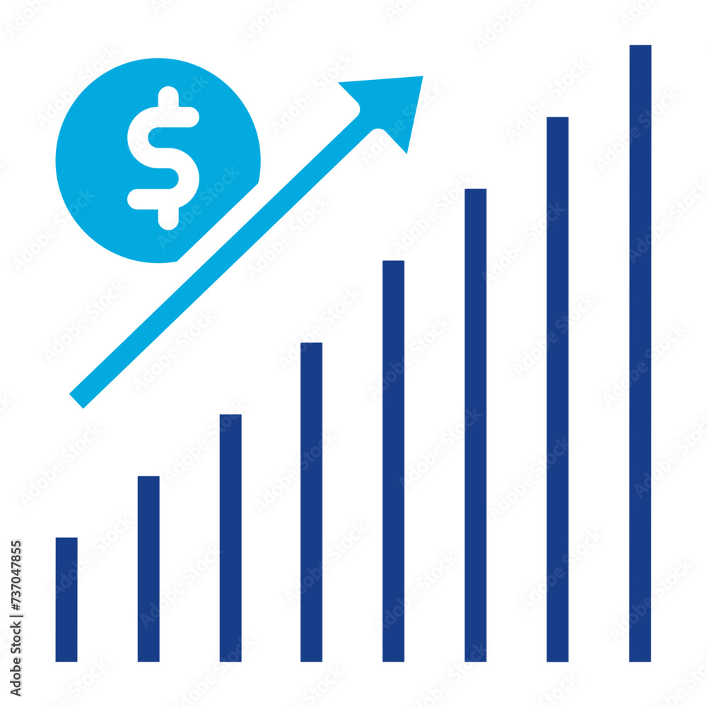 Sales Growth icon vector image. Can be used for Business Analytics. Sales Growth icon vector image. Can be used for Business Analytics.