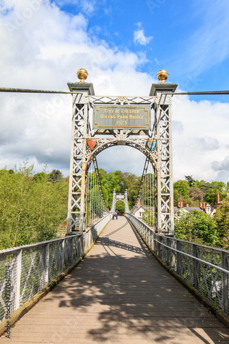 The Queens Park Bridge, a landmark of Chester photo