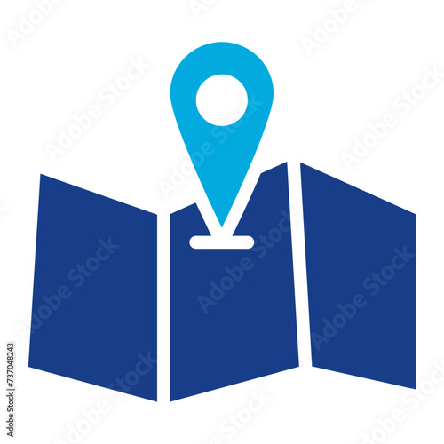 Find Us icon vector image. Can be used for Contact Us.