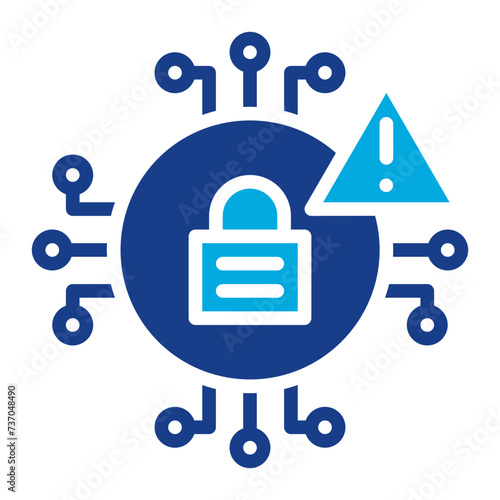 Cybersecurity Risk icon vector image. Can be used for Risk Management.