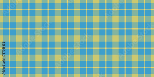 Detailed textile texture check, material plaid vector background. Mat tartan seamless pattern fabric in pastel and cyan colors.