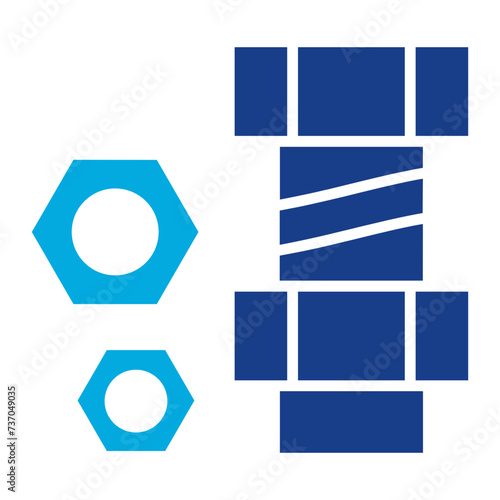 Nuts and bolts icon vector image. Can be used for Fathers Day.