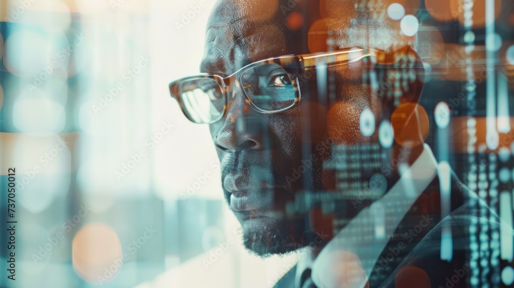 A man wearing glasses seated in front of a computer, engrossed in what is displayed on the screen. A man wearing glasses seated in front of a computer, engrossed in what is displayed on the screen.