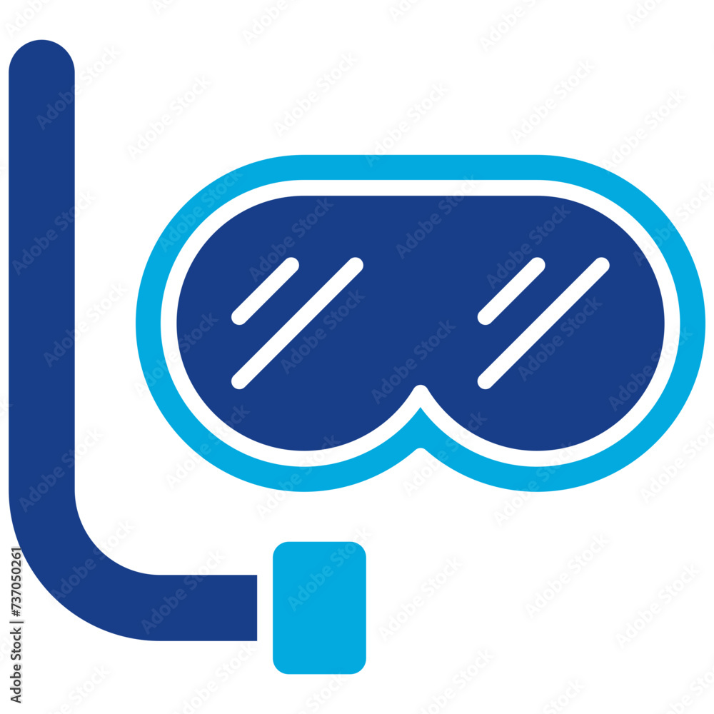 Snorkel Mask icon vector image. Can be used for Coastline. Snorkel Mask icon vector image. Can be used for Coastline.