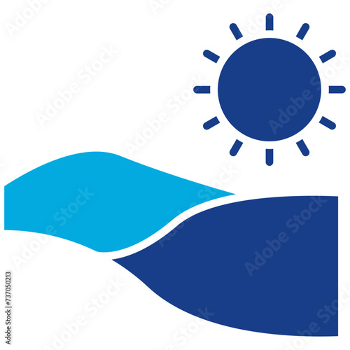 Sand Dunes icon vector image. Can be used for Coastline.