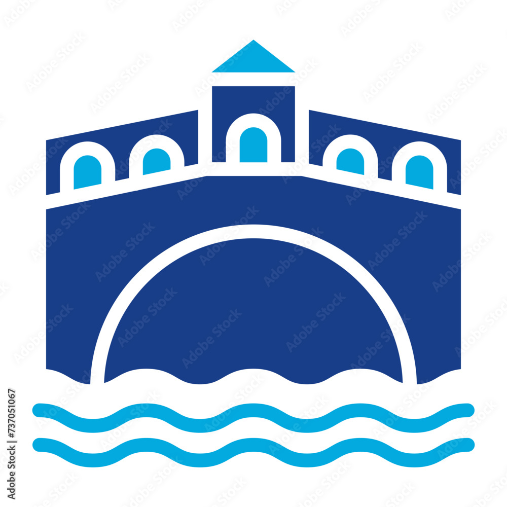Rialto Bridge icon vector image. Can be used for Italy. Rialto Bridge icon vector image. Can be used for Italy.