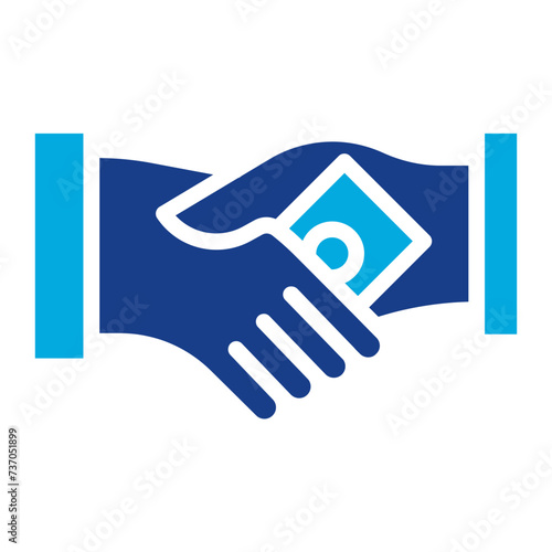 Bribe Handshake icon vector image. Can be used for Corruption.