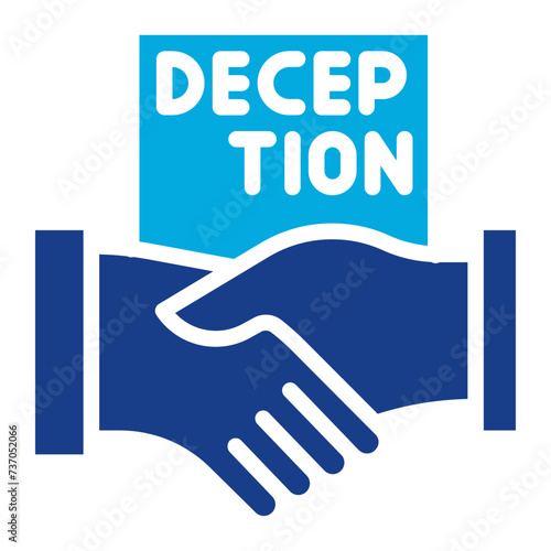 Deceptive Handshake icon vector image. Can be used for Corruption.