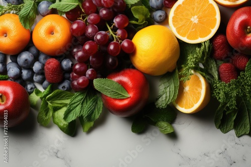 cooking ingredients on the kitchen table fruits or vegetables professional advertising food photography