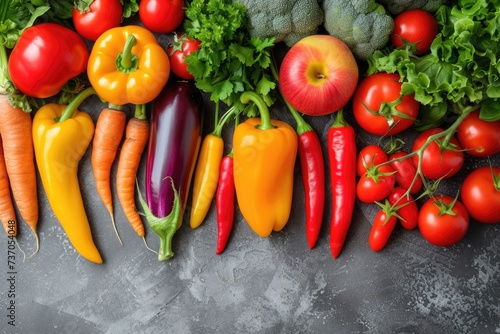 cooking ingredients on the kitchen table fruits or vegetables professional advertising food photography