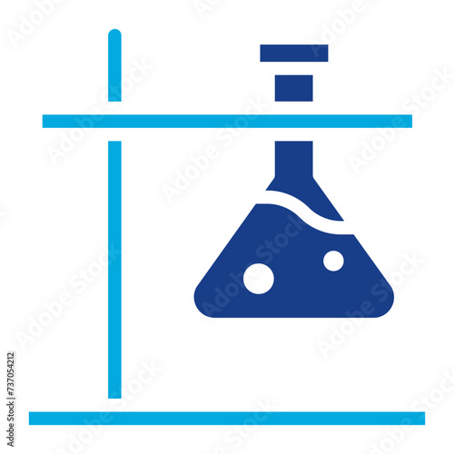 Erlenmeyer icon vector image. Can be used for Lab.