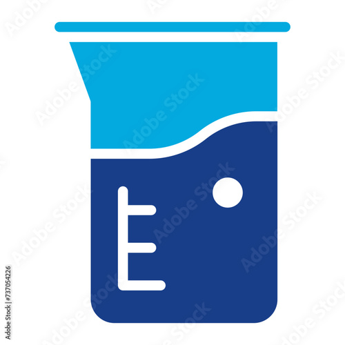 Graduated Cylinder icon vector image. Can be used for Lab.