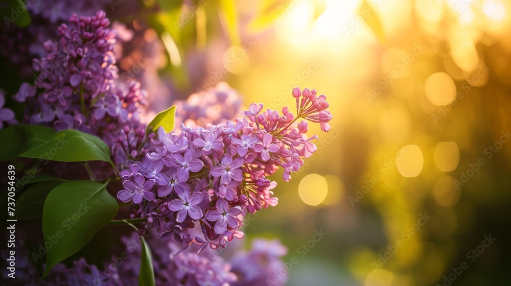 Spring lilac flowers on the background of sunlight, spring still-life painting Spring lilac flowers on the background of sunlight, spring still-life painting