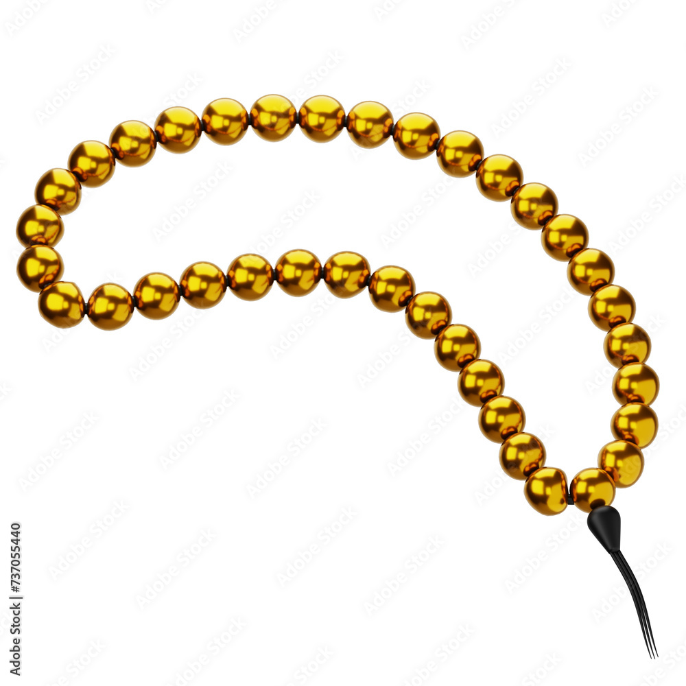 Obraz premium Dzikir Prayer Beads 3d Icon