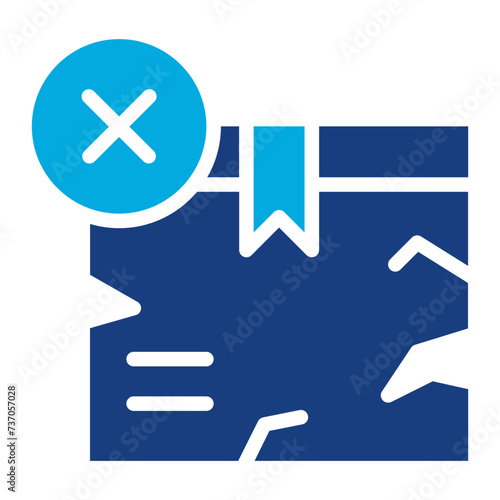 Broken Package icon vector image. Can be used for Warehouse.