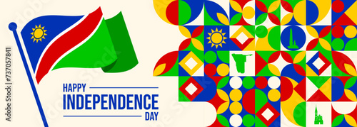 Namibia Independence Day Banner. Namibian holiday celebrated on March 21
